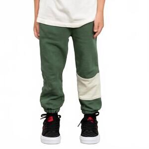 NEW TINY WHALES boy's trailblazer sweatpant in forest/stone